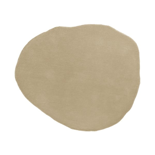 Béžový vlnený koberec 131x145 cm - Leitmotiv