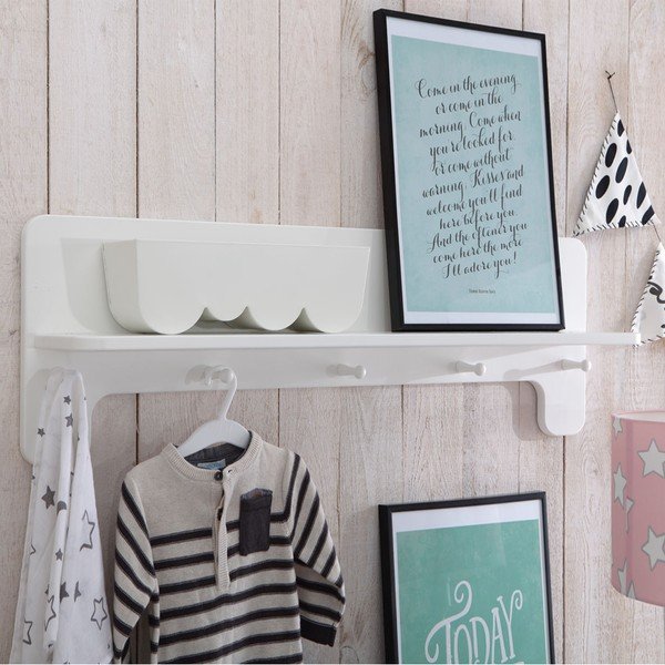 Biela nástenná polička Pinio Moon-image-2