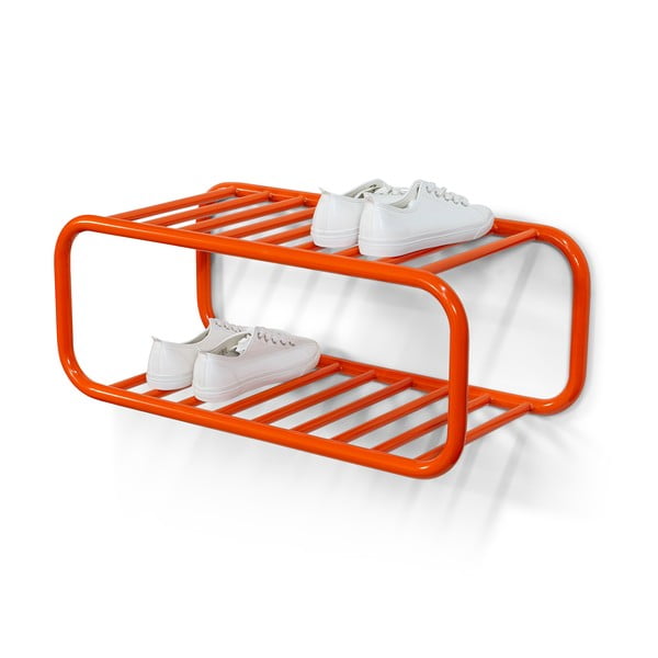 Oranžová kovová závesná skrinka na topánky 72x28x35 cm Retro – Spinder Design-image-3