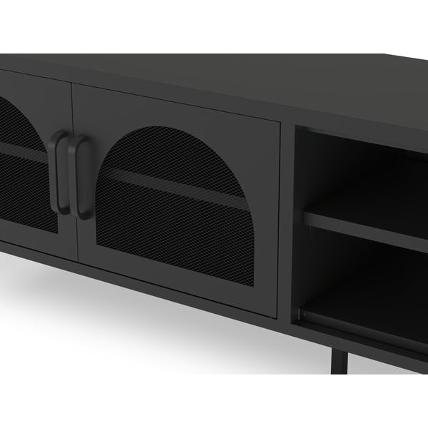 Čierny TV stolík 160x50 cm Diora – Marckeric-image-4