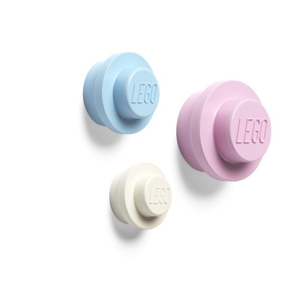 Nástenné plastové háčiky v súprave 3 ks – LEGO®