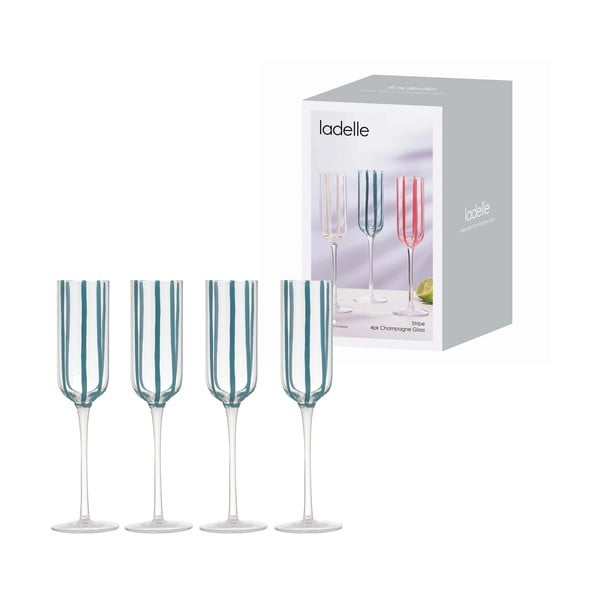 Poháre v súprave 4 ks na sekt 180 ml Stripe – Ladelle-image-2