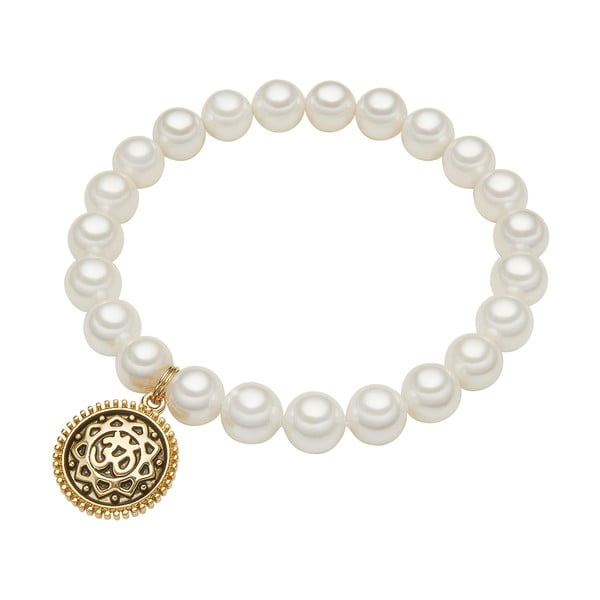 Náramok s bielou perlou Perldesse Eve, ⌀ 0,8 x dĺžka 18 cm