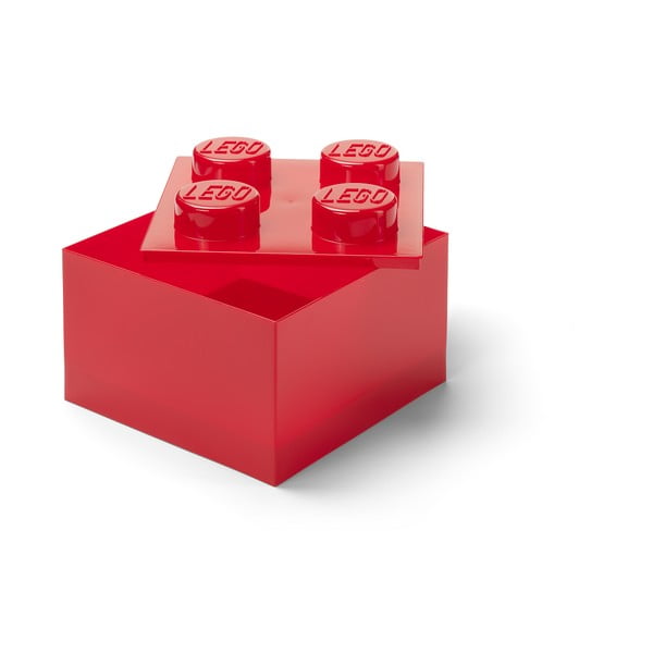 Červený plastový detský úložný box 25x25x18 cm – LEGO®