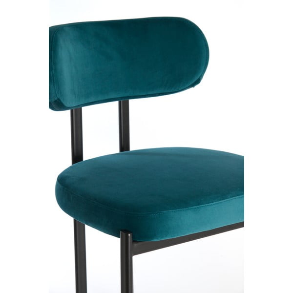 Zamatové jedálenské stoličky v petrolejovej farbe v súprave 2 ks Sonja – Light & Living-image-2