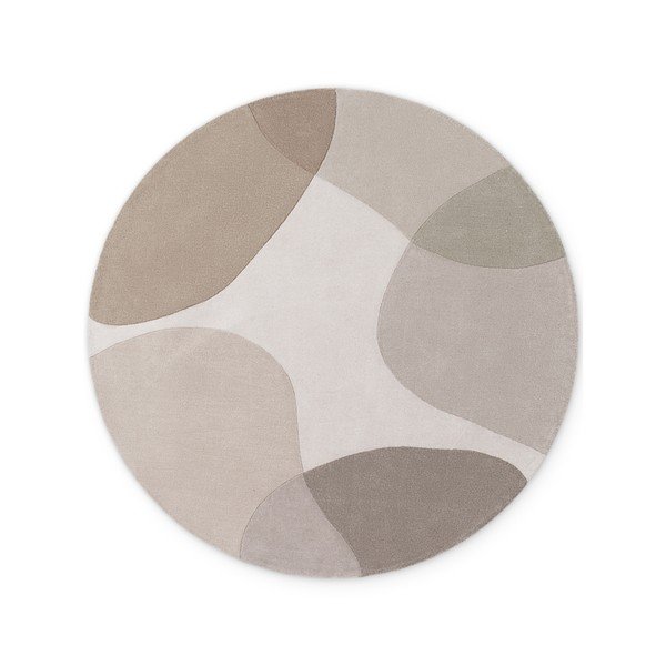 Béžový ručne tkaný vlnený okrúhly koberec ø 160 cm Hackney Clarissa – Ted Baker