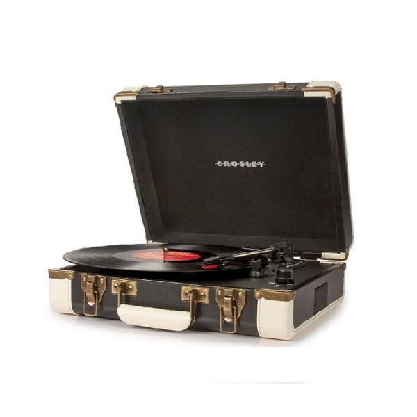 Čierno-béžový gramofón Crosley Executive Deluxe