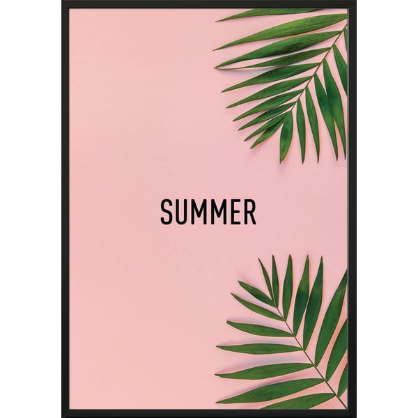 Nástenný plagát v ráme PINK/SUMMER, 70 x 100 cm