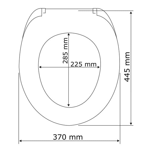 Biele WC sedadlo s jednoduchým zatváraním Wenko Rieti, 44,5 x 37 cm-image-3