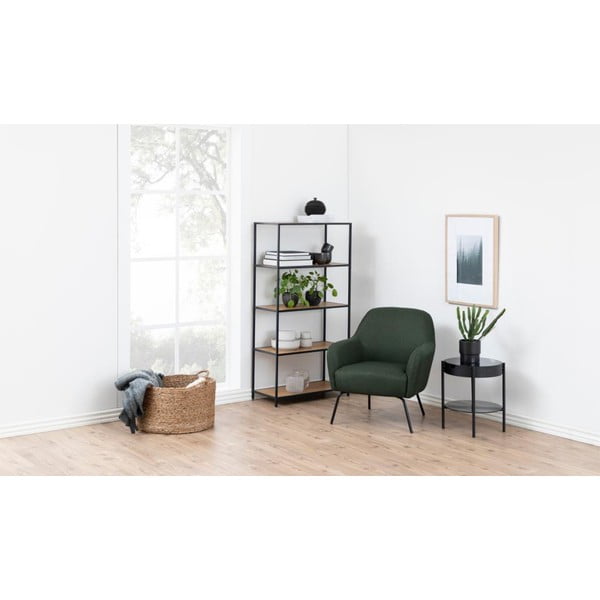 Knižnica v dekore duba v čierno-prírodnej farbe 77x150 cm Seaford – Actona-image-4