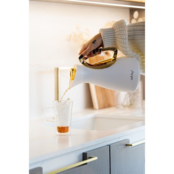 Termoska v bielo-zlatej farbe 1 l Alessia – Vialli Design-image-1