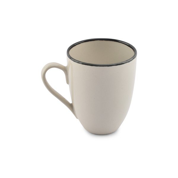 Čierny/krémovobiely kameninový hrnček 350 ml Gravel – ONA-image-1