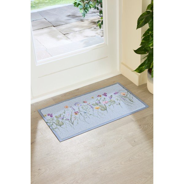Rohožka z PVC 40x70 cm Blue Wild Flowers – Artsy Doormats-image-1