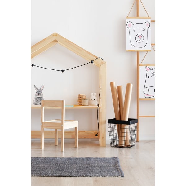 Domčekový detský pracovný stôl z borovicového dreva Adeko Bran, 40 x 111 cm-image-1