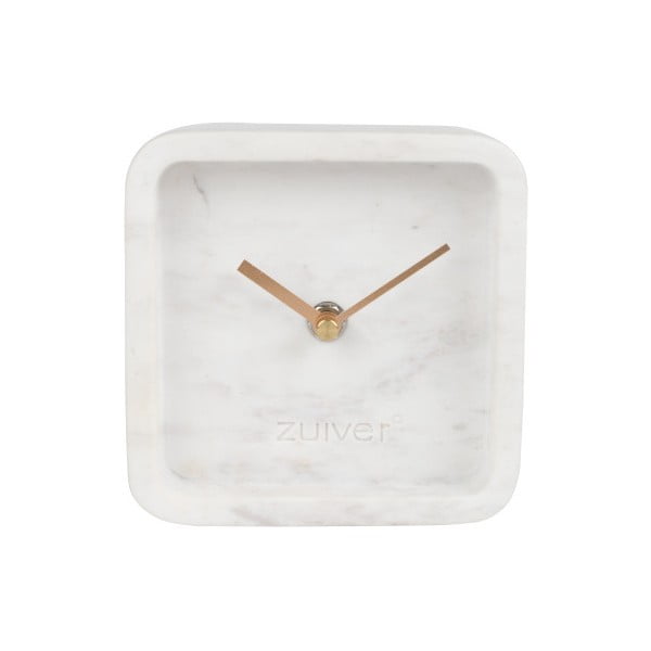 Biele nástenné mramorové hodiny Zuiver Luxury Time