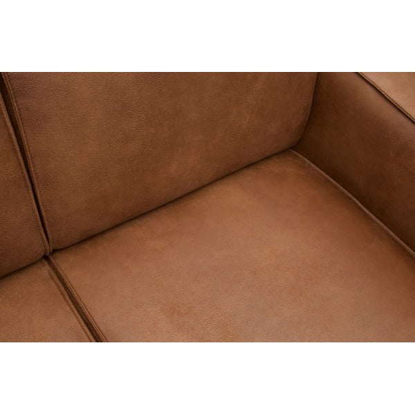 Hnedá rohová pohovka z imitácie kože (ľavý roh/do L) Statement – WOOOD-image-1