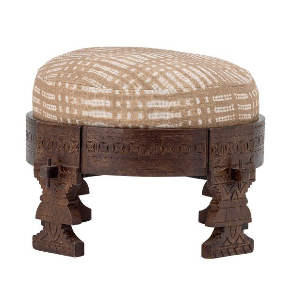 Béžovo-tmavohnedý taburet Paloma – Bloomingville-image-4