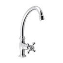 Stojančekový umývadlový ventil v lesklej striebornej farbe Antea – Sapho