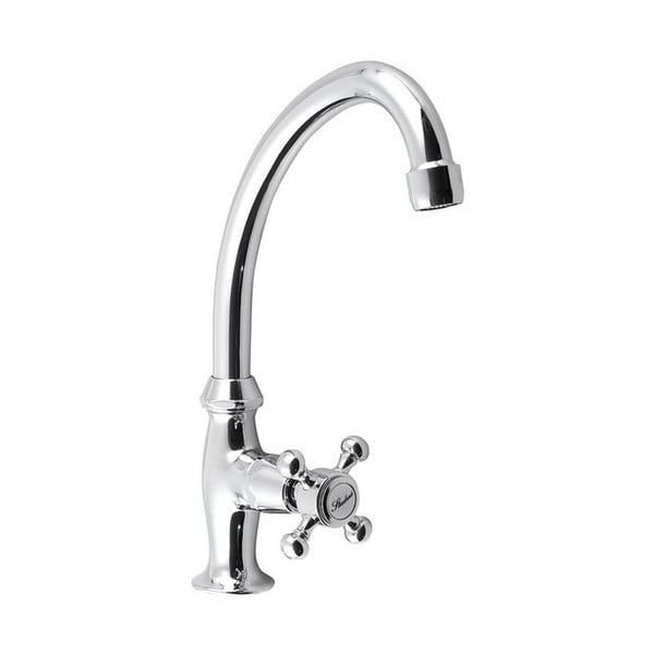 Stojančekový umývadlový ventil v lesklej striebornej farbe Antea – Sapho