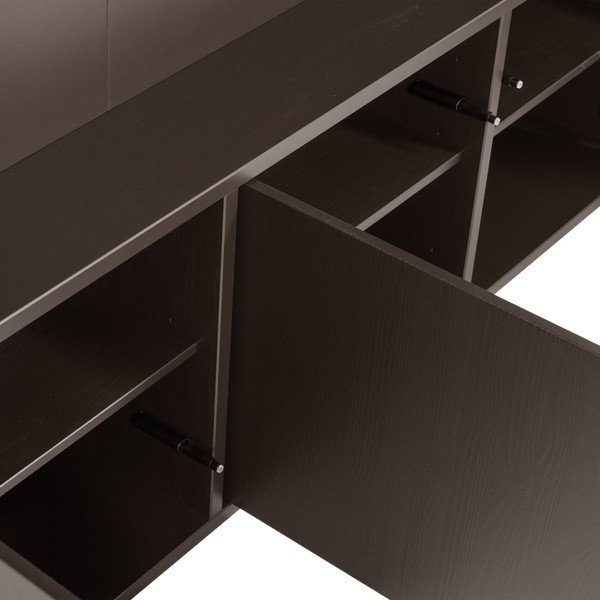 Tmavohnedá TV zostava z borovicového dreva 160x215x40 cm Meggy – WOOOD-image-4