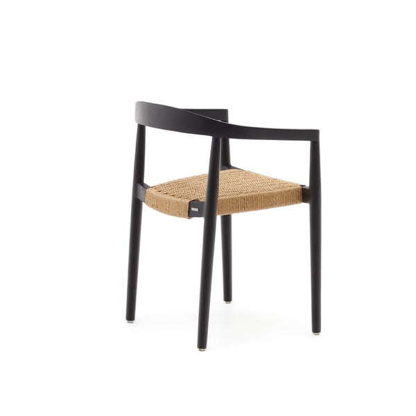 Čierne drevené záhradné stoličky v súprave 4 ks Ydalia – Kave Home-image-3