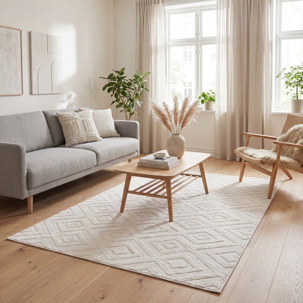 Krémovobiely koberec 120x170 cm Estilo – Universal-image-1