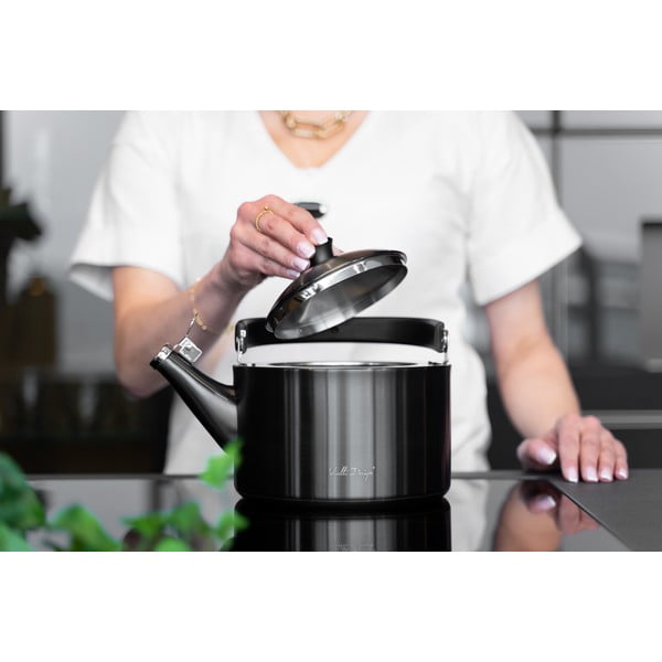 Čierna varná kanvica Vialli Design Diamante, 1,5 l-image-1