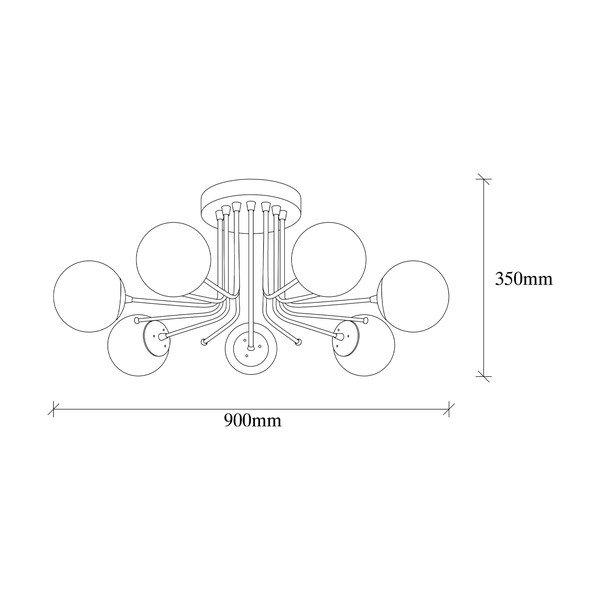 Biele/v mosadznej farbe stropné svietidlo so skleneným tienidlom ø 15 cm Daisy – Opviq lights-image-4