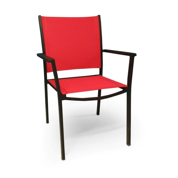 Červená záhradná stolička Ina