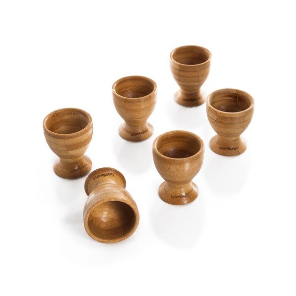 Sada 6 bambusových kalíškov na vajcia Bambum Tickle-image-1