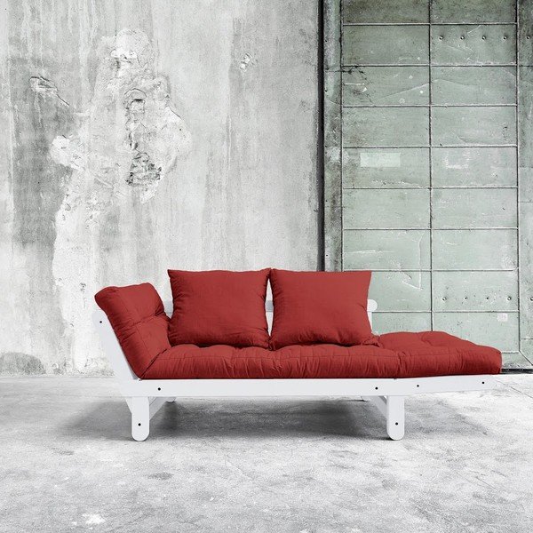 Rozkladacia pohovka Beat White/Passion Red -image-2