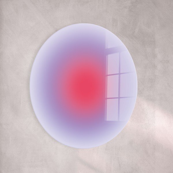 Tlačený sklenený obraz ø 70 cm Halo – Styler-image-3
