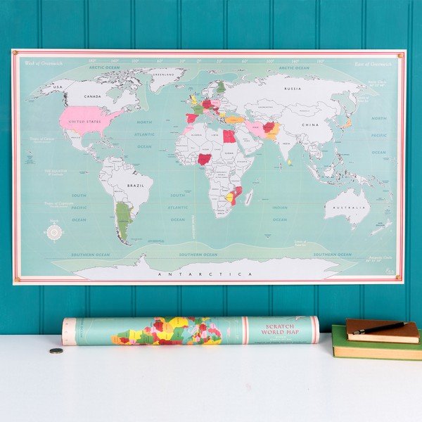 Stieracia mapa 87x52 cm World Map – Rex London-image-1