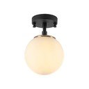 Čierno-biele stropné svietidlo so skleneným tienidlom ø 15 cm Atmaca – Opviq lights
