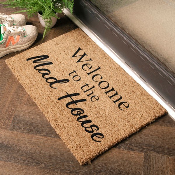 Rohožka z kokosového vlákna 40x60 cm Welcome to the Mad House – Artsy Doormats-image-1