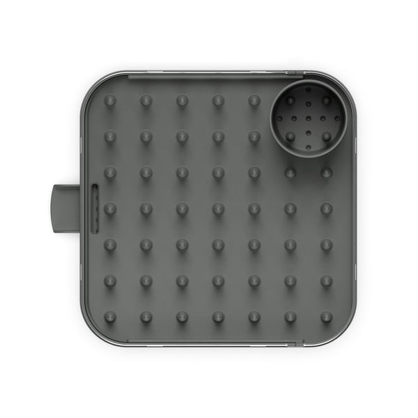 Sivý nastaviteľný odkvapkávač z nehrdzavejúcej ocele 35x39 cm Duo – Joseph Joseph-image-4