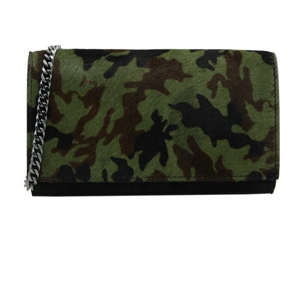 Kožená listová kabelka s army vzorom Andrea Cardone Camouflage Verde