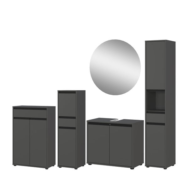 Antracitová kúpeľňová zostava Lemont – Germania