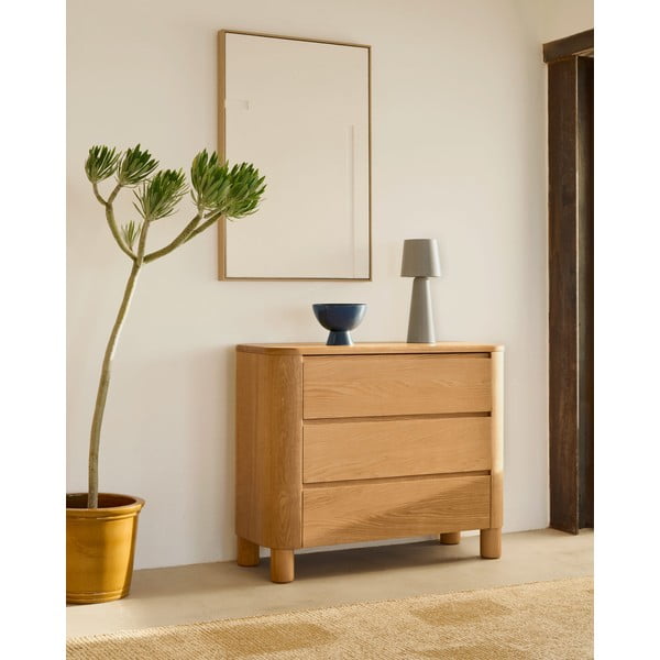 Komoda v dekore jaseňa v prírodnej farbe 120x80x40 cm Salaya – Kave Home-image-1