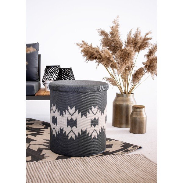 Sivý vonkajší puf s úložným priestorom Fab Hab Miramar Gray-image-2