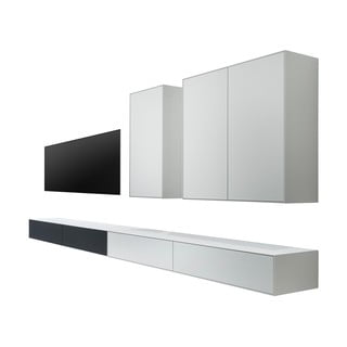 Čierno-biela zostava TV stolíka a 2 komôd Edge by Hammel - Hammel Furniture