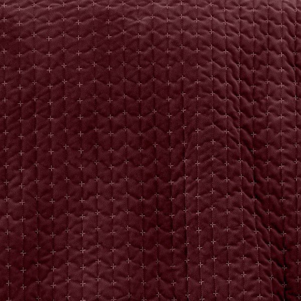 Vínovočervený zamatový prešívaný pléd 240x260 cm Attica Velvet – Bianca-image-2