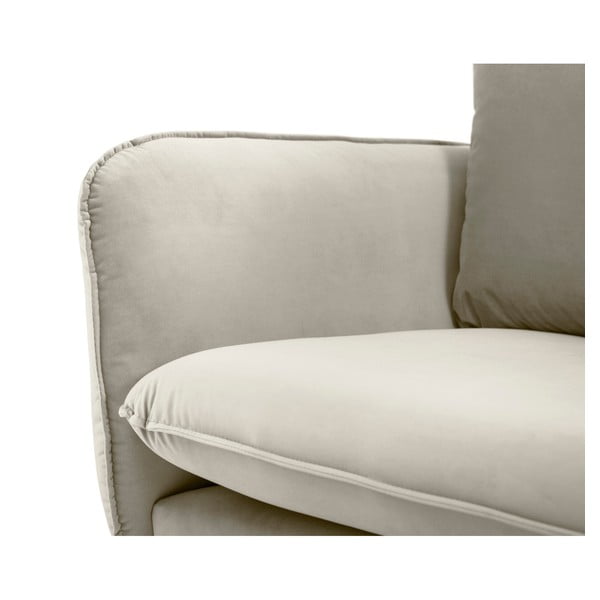 Béžová zamatová pohovka Cosmopolitan Design Florence,160 cm-image-4