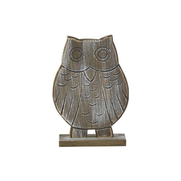 Drevená dekoratívna figúrka KJ Collection Owl, 11,5 x 16,5 cm