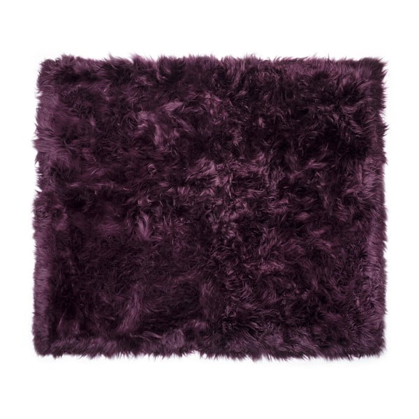 Tmavovínový koberec z ovčej kožušiny Royal Dream Zealand, 130 × 150 cm