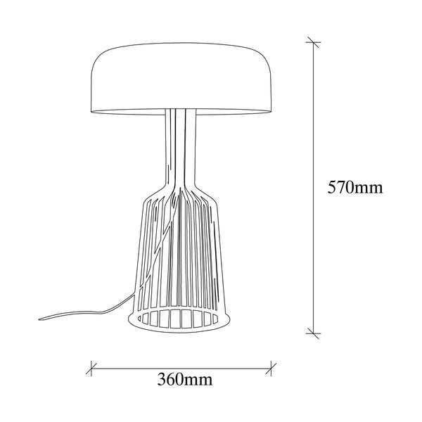 Čierna stolová lampa s kovovým tienidlom (výška  57 cm) Fellini – Opviq lights-image-4