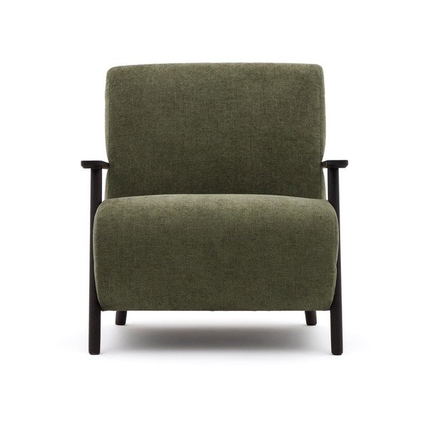 Zelené ženilkové kreslo Meghan – Kave Home-image-1