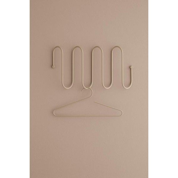 Béžový nástenný vešiak so 4 háčikmi Blomus Curl-image-2