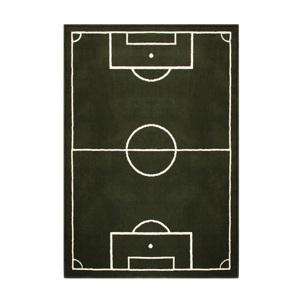 Detský zelený koberec Hanse Home Football Field, 80 × 150 cm