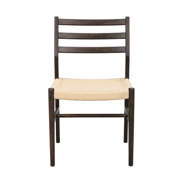 Jedálenská stolička v tmavohnedo-prírodnej farbe v súprave 2 ks Harlan – Rowico-image-2